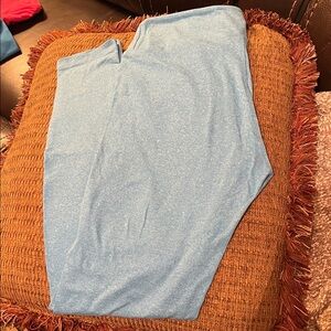 LulaRoe One Size leggings, NEW, solid heather turquoise blue, One Size fits 2-10